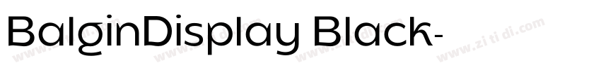 BalginDisplay Black字体转换